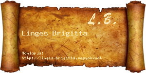 Linges Brigitta névjegykártya